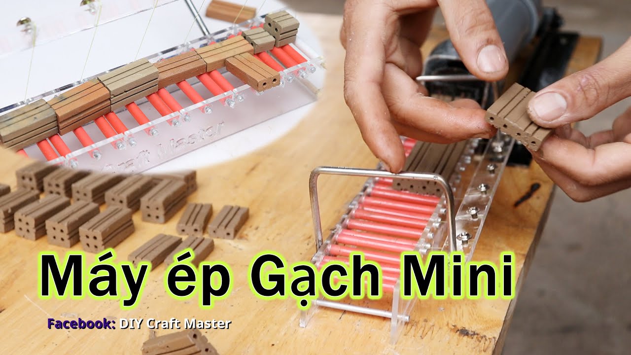 Chi tiết bộ khuôn ép gạch mini làm tiểu cảnh, cách làm gạch mini