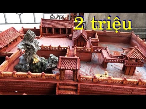 Cơ sở làm tiểu cảnh giá rẻ từ gạch nung rất công phu ,đẹp mê hồn.