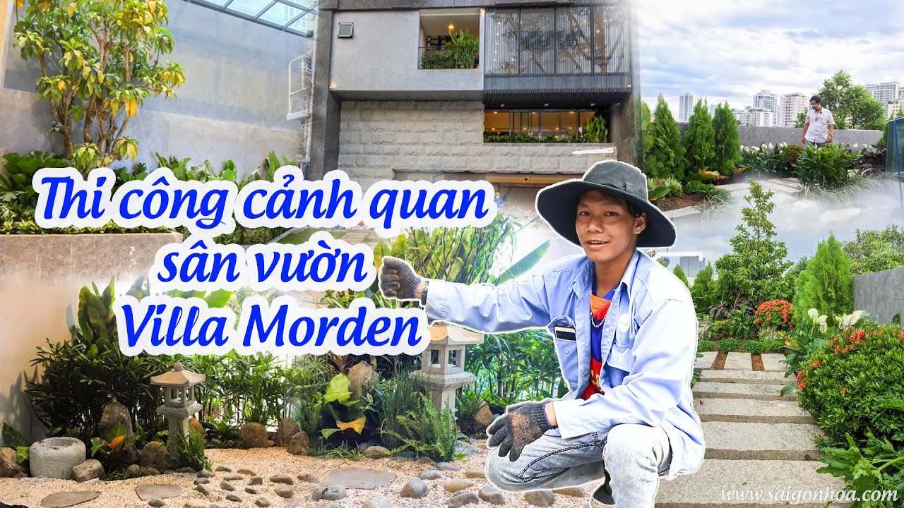 Thi công cảnh quan sân vườn Villa Morden