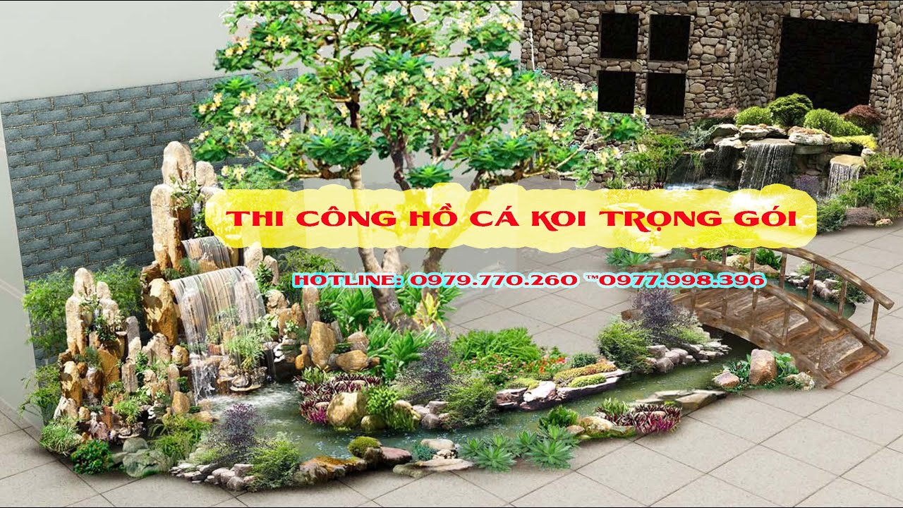 Thi công hồ cá koi, tiểu cảnh sân vườn toàn Vĩnh Phúc trọn gói. 0979770260