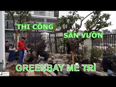 Thi công trang trí sân vườn & hồ cá Koi Vinhomes Greenbay Mễ Trì ngày  22/1/2019