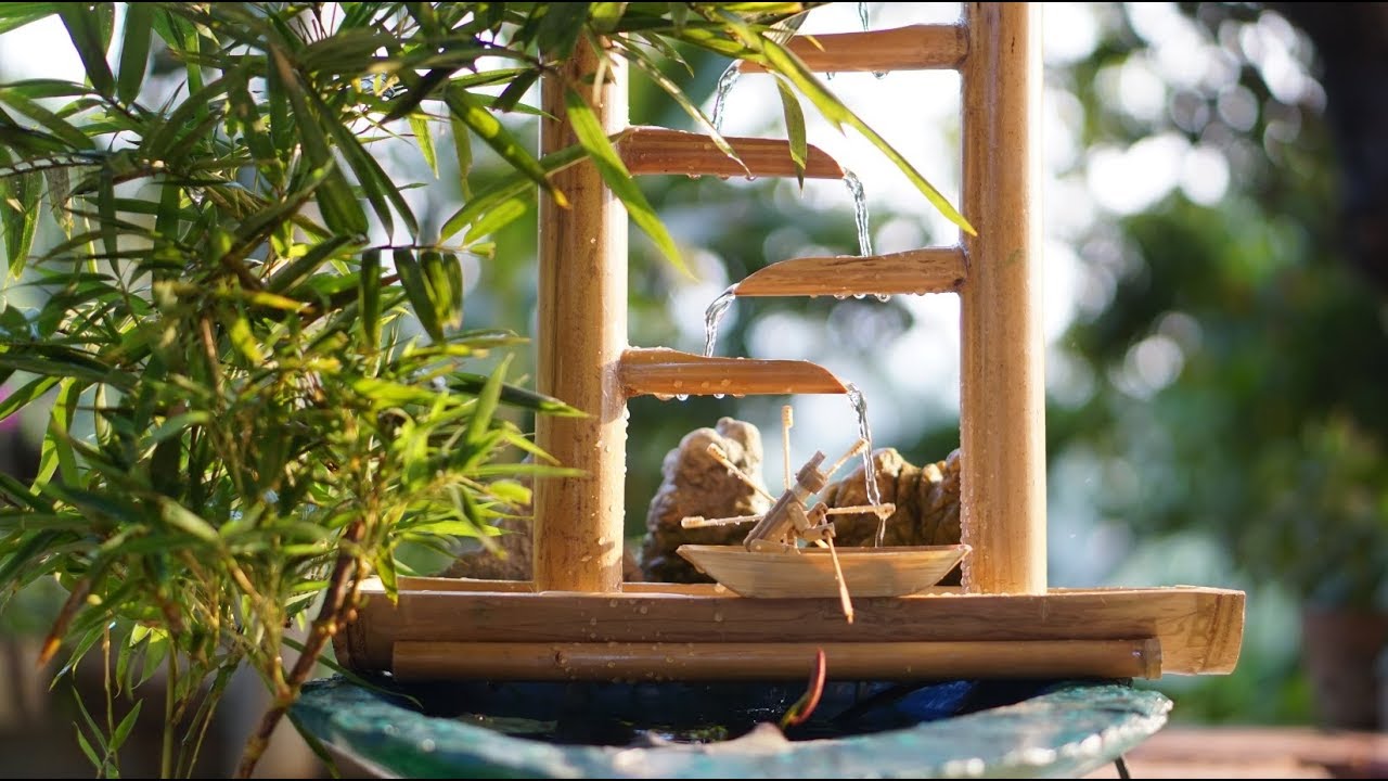 Tiểu Cảnh Từ Tre | Making lotus growing tank from bamboo and cement