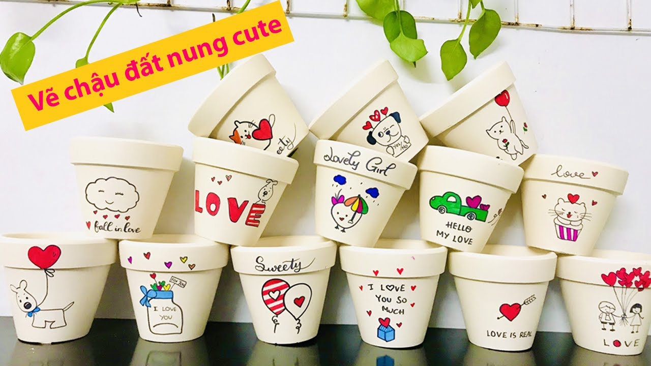 Trang Trí Chậu Cây Bằng Cách Vẽ Icon Cute - Vẽ Chậu Đất Nung Đơn Giản Tại  Nhà | Blog Cây Cảnh Klpt