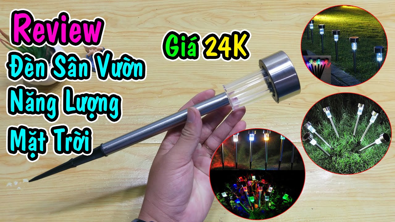 Trên Tay Đèn LED Sân Vườn Năng Lượng Mặt Trời GIÁ RẺ TRÊN SHOPEE