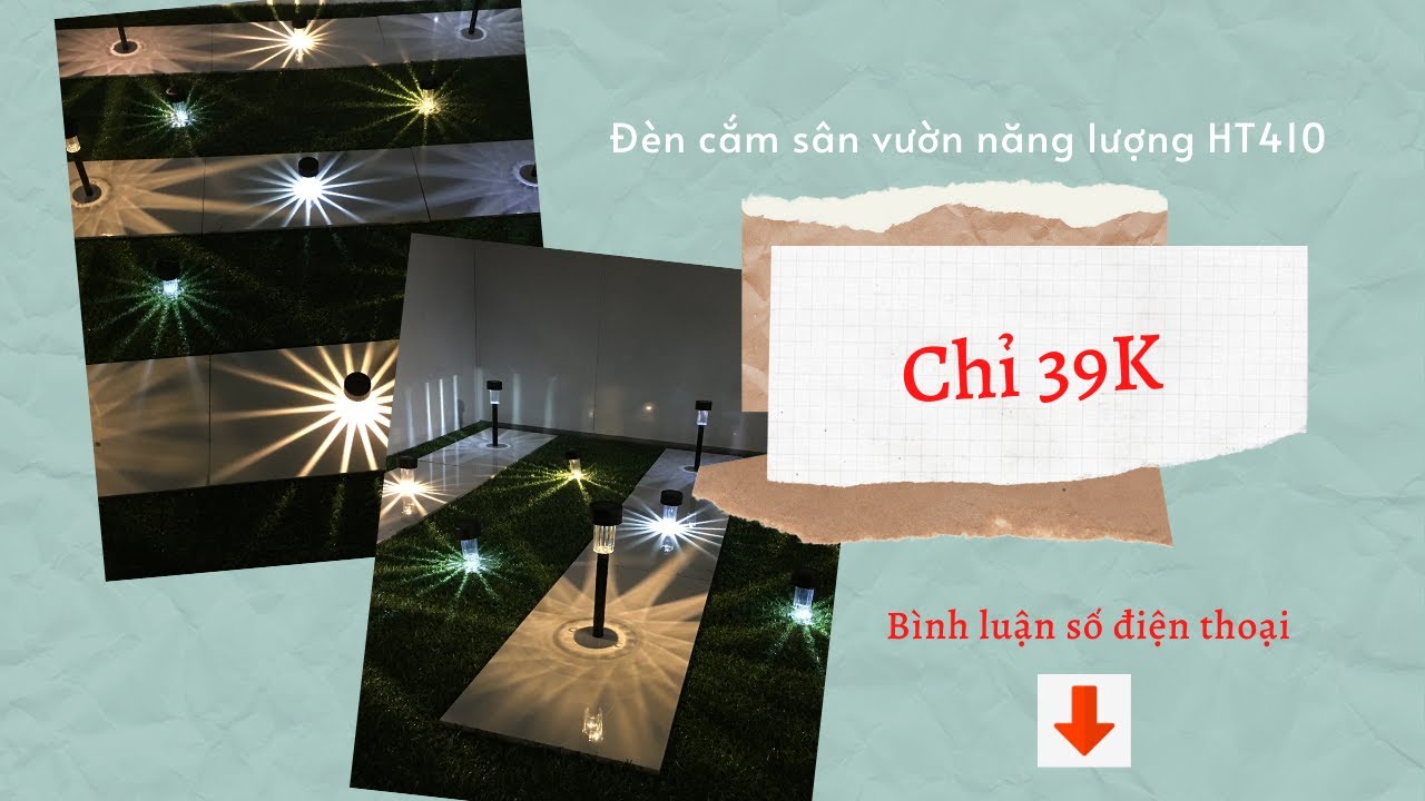 Đèn sân vườn NĂNG LƯỢNG GIÁ RẺ HT410 - chỉ 39K