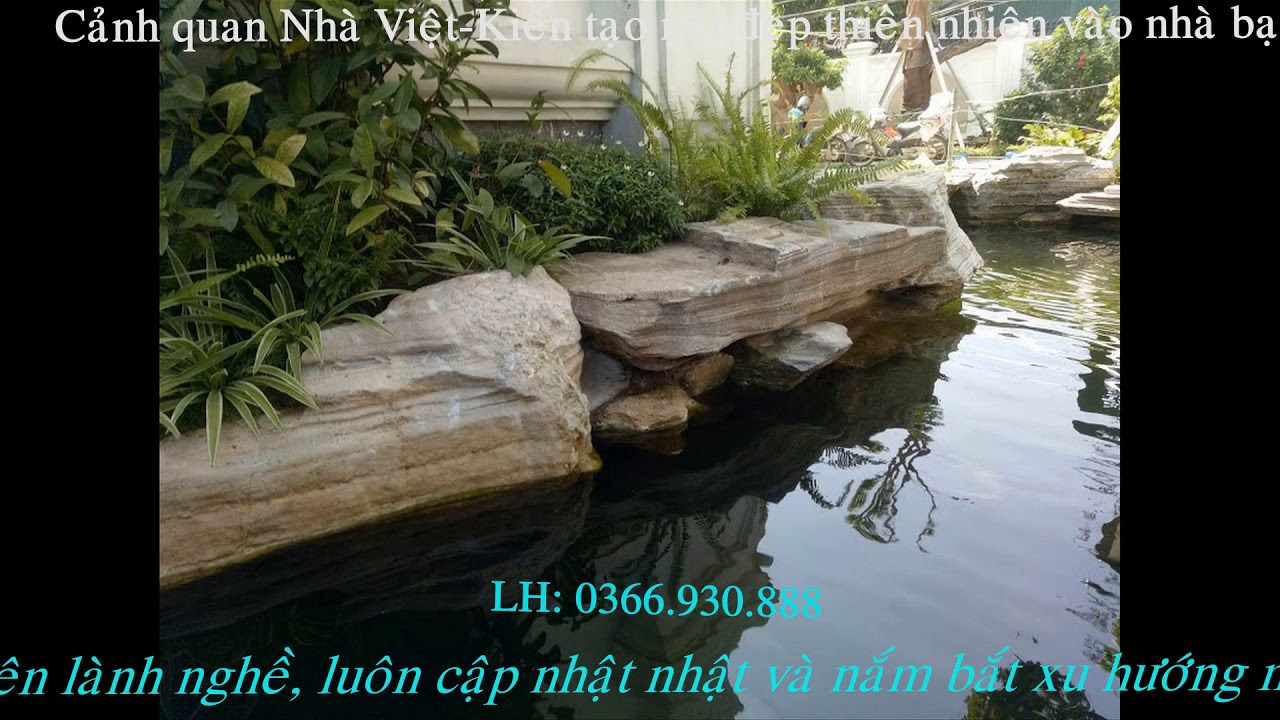 Tiểu cảnh hồ Koi: Thiết kế thi công tiểu cảnh hồ Koi tại Văn Giang - Hưng Yên