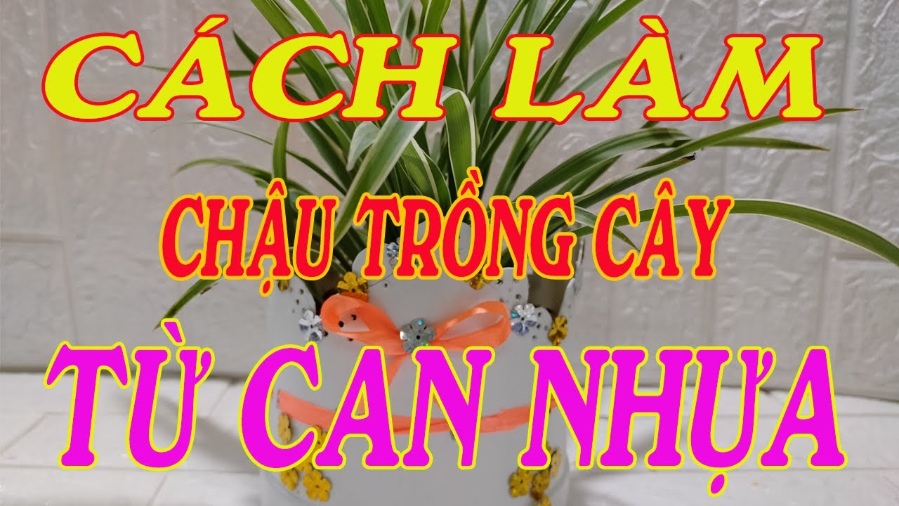 cách làm chậu trồng rau từ can nước giặt