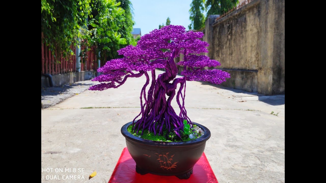 Cách làm bonsai handmade. How to make handmade bonsai.bonsai dây đồng