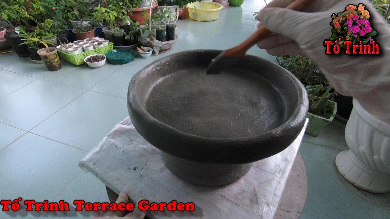 Đổ Dĩa Chậu Xi Măng  / Making Saucers And Pots