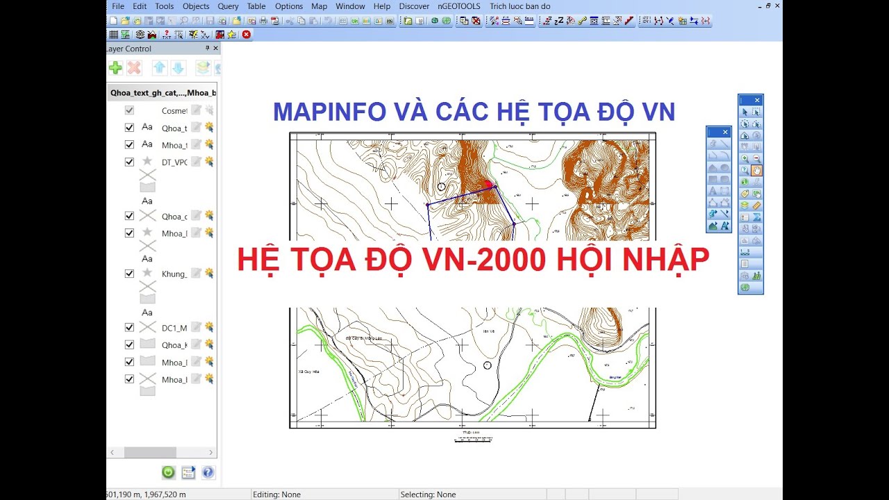 Hệ tọa độ VN 2000 hội nhập và nội bộ - Mapinfo đưa lên Google Map