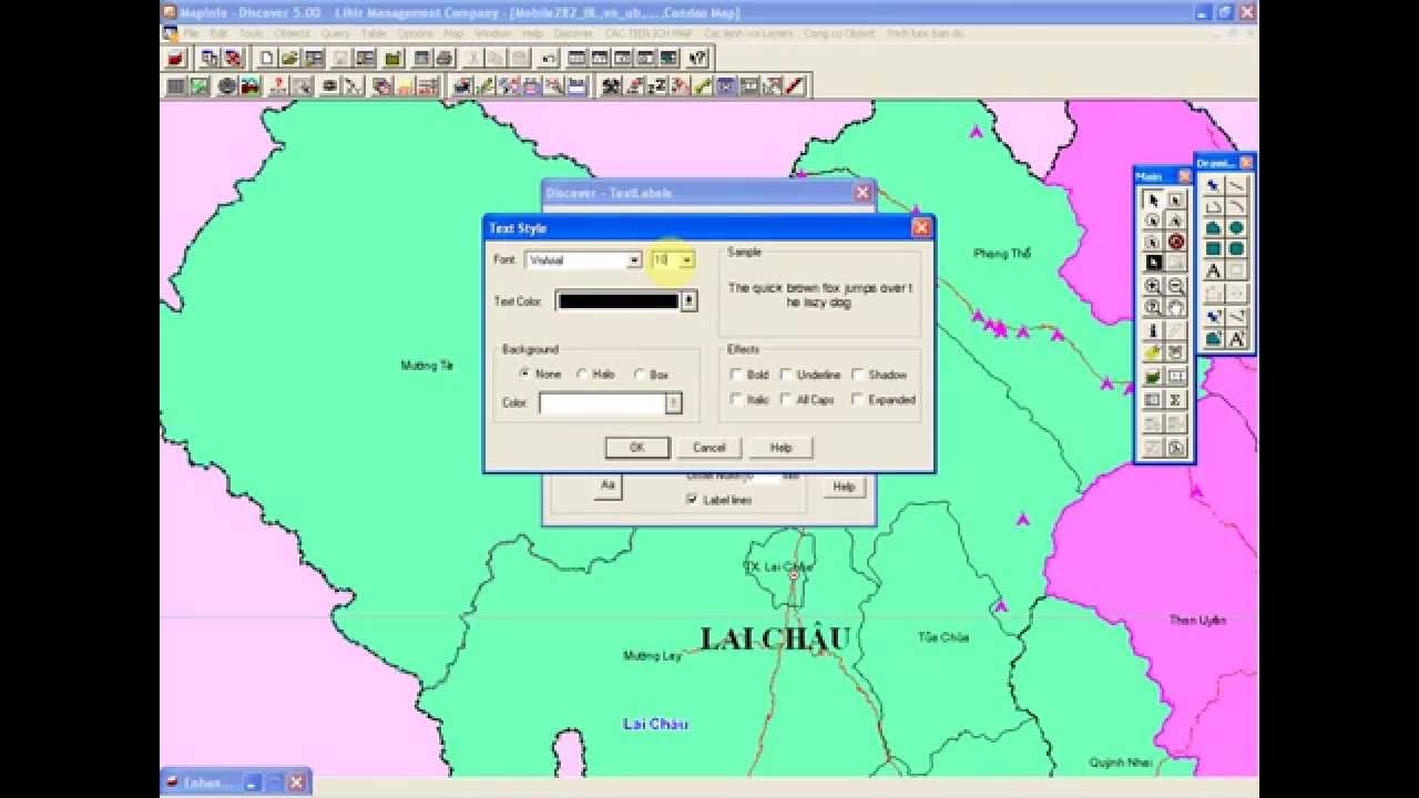 Mapinfo: chuyển label (nhãn đối tượng) sang dạng text- P1