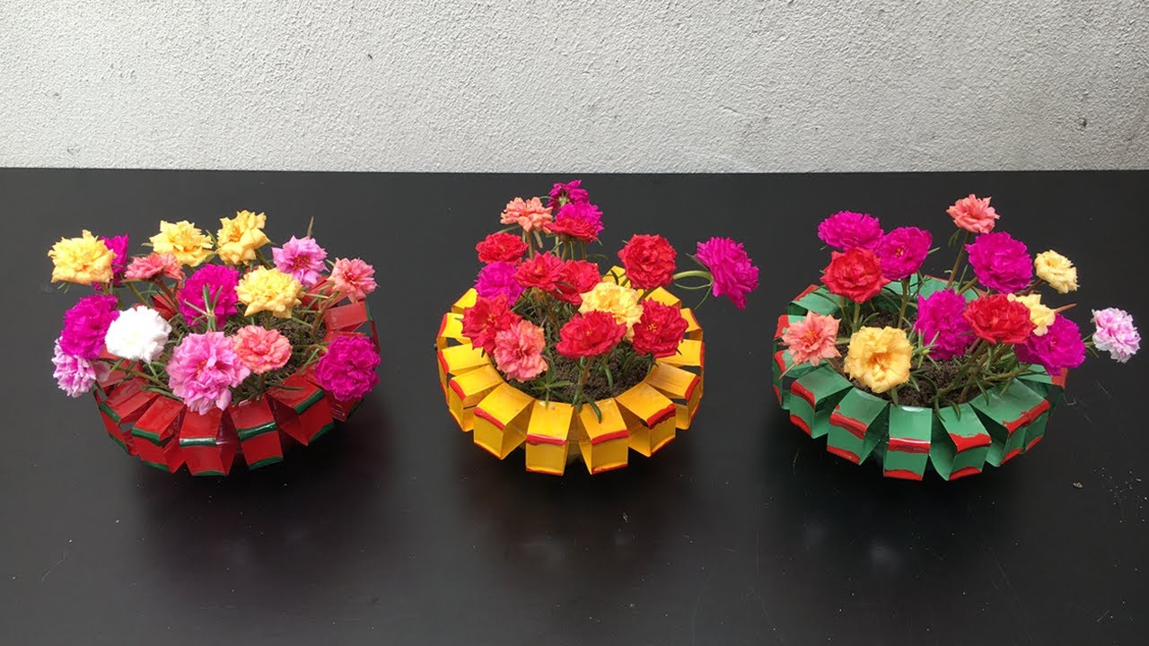 Ý tưởng tái chế chậu hoa từ chai nhựa | Trồng hoa 10 giờ