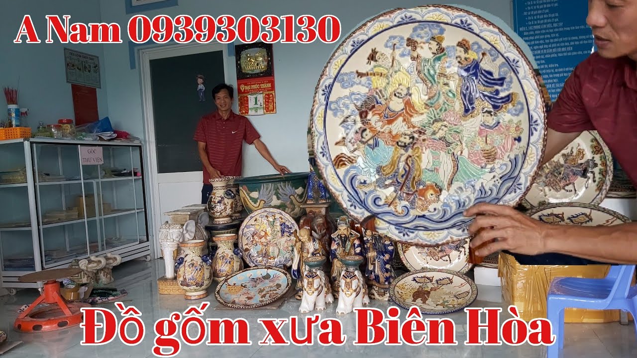 Đồ gốm xưa Biên Hòa , bình , đĩa , chậu gặp A Nam 0939303130 Tri Tôn AG