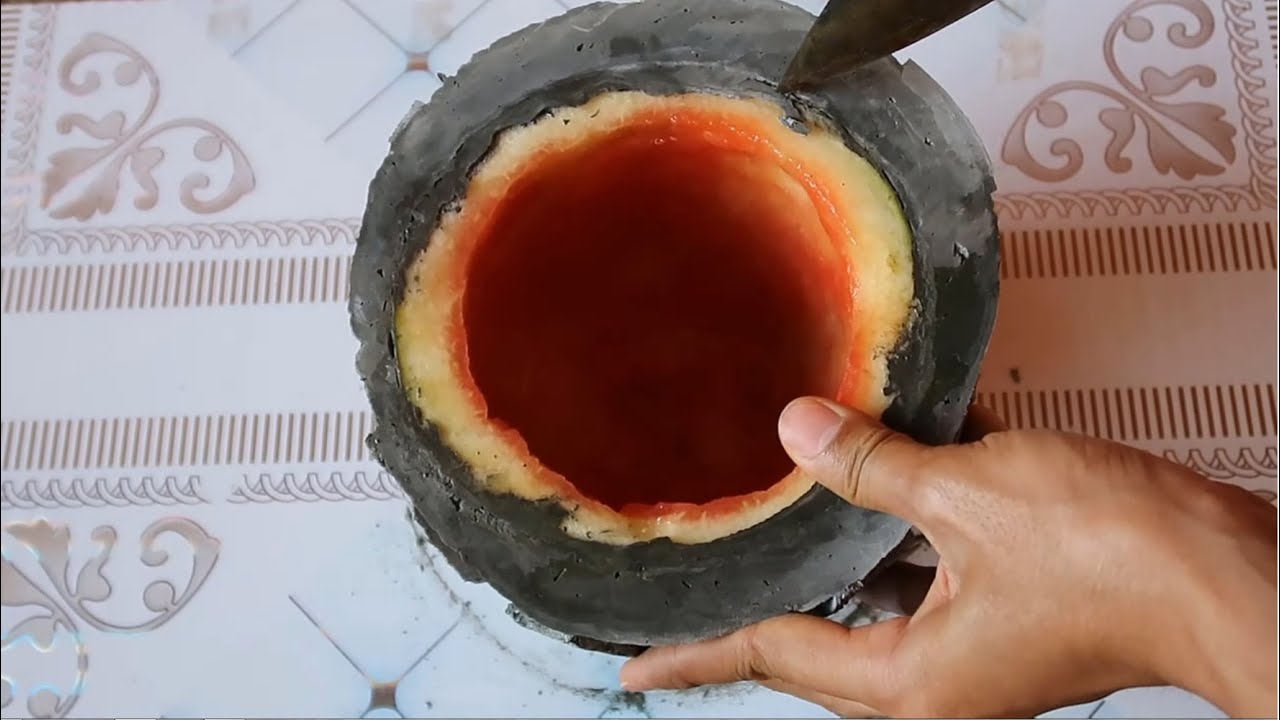 DIY Planter From Watermelon - Creative Cement Ideas
